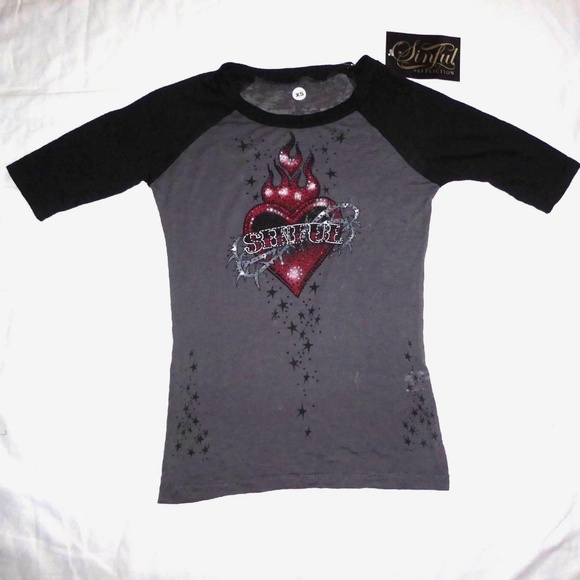 Sinful Tops - 🔥💲 FLASH SALE 🔥 Sinful Stones Burnout Tee NWT